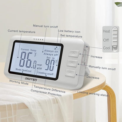 DIGITEN Wireless Thermostat Outlet Temperature Controlled Outlet - Image 8