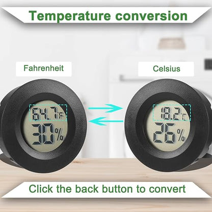 Reptile Thermometer and Humidity Gauge Digtal Terrarium Thermometer Circular - Image 3