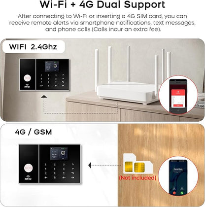 PGST WiFi Home Alarm Security System, Wireless DIY Smart Home Burglar Security - Image 5