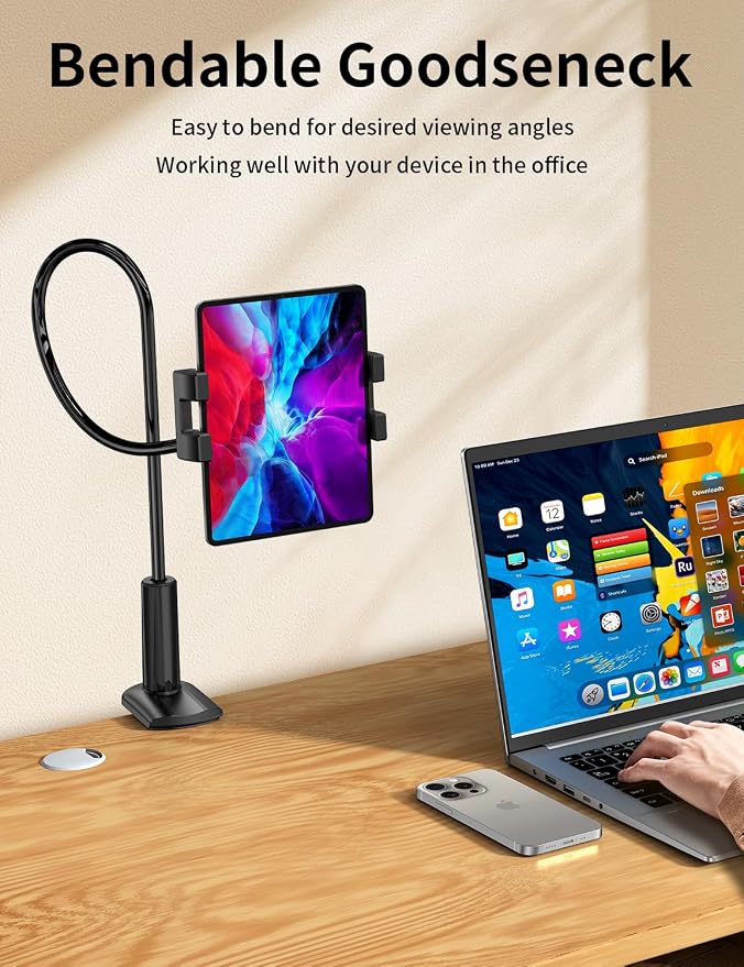 Tablet Stand, Kindle Holder for Reading in Bed, Phone Holder for Bed Desk - Image 2