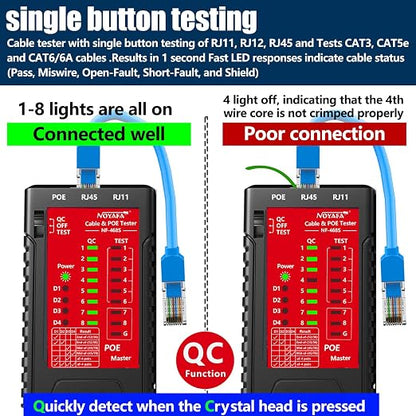 Noyafa NF-468s Network Cable Tester, Ethernet Tester, Cable Mapper, Check - Image 2