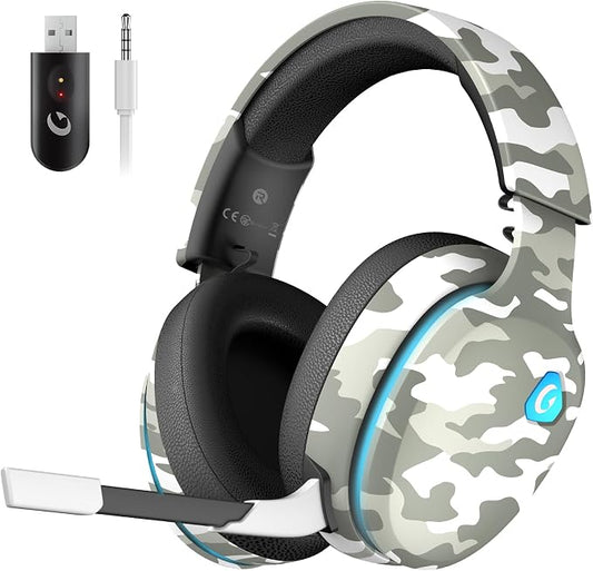 2.4GHz Wireless Gaming Headset for PS5, PS4 Fortnite & Call of Duty/FPS Gamers by Gtheos