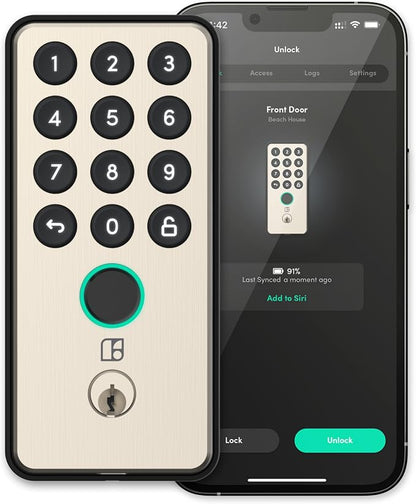 igloohome Deadbolt Go Smart Lock w/Fingerprint, Digital Keys, Remote PIN Codes - Image 4