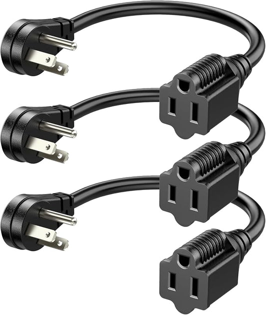 DEWENWILS 1FT Short Extension Cord, Flat Head Extension Cord Indoor by DEWENWILS