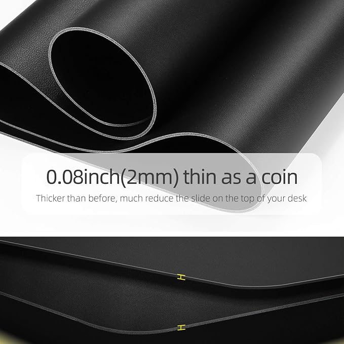 YSAGi Office Desk Pad, Desk Mat, 23.6" x 13.7" Ultra Thin Waterproof PU Leather - Image 5