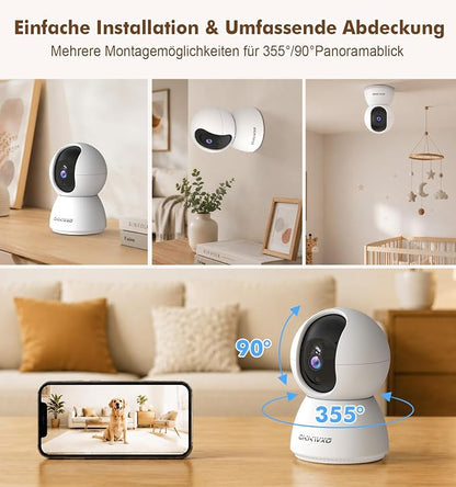 2K Wi-Fi Indoor Security Camera, 2.4/5GHz Wi-Fi Pet Cam, 3MP Camera - Image 8