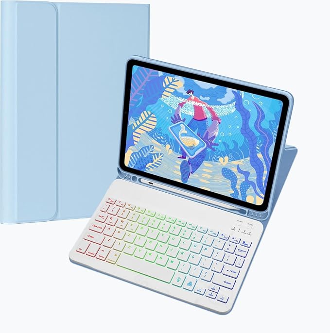 Keyboard Case for Galaxy Tab S6 Lite 10.4 Inch 2024/2022/2020, Slim Lightweight by Unknown