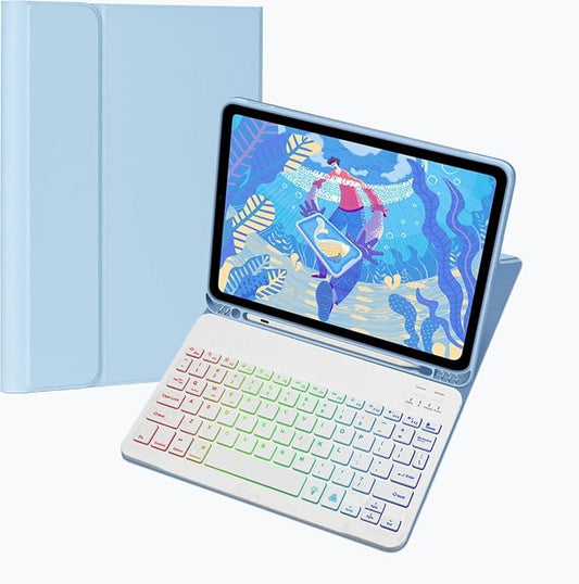Keyboard Case for Galaxy Tab A9+/A9 Plus 11 Inch 2023, Slim Lightweight 7 Color by Unknown