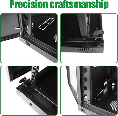 15U Server Cabinet Wall Mount Rack Enclosure - Image 5