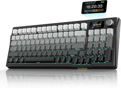 RedThunder K95 Wireless Mechanical Keyboard, TFT Screen & Knob, Trip-Modes by RedThunder