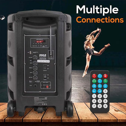 Pyle Portable Bluetooth PA Speaker System - 600W Bluetooth Speaker Portable PA - Image 5