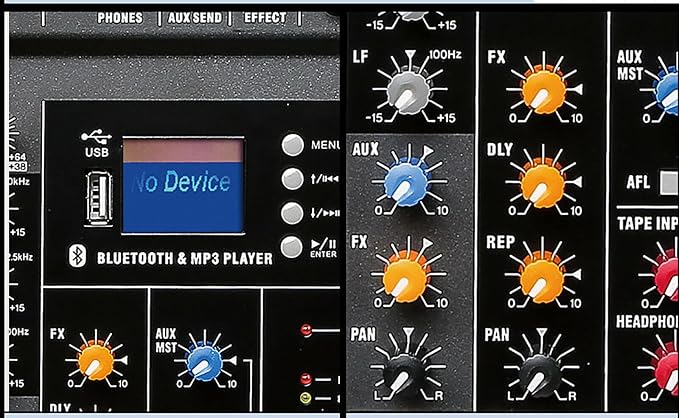 Pro 12 Channels Live Audio Mixer Bluetooth USB DJ Sound Mixing Console - Image 8