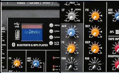 Pro 12 Channels Live Audio Mixer Bluetooth USB DJ Sound Mixing Console - Image 8