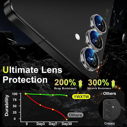 YWXTW Camera Lens Protector for Samsung Galaxy S25 Accessories 9H Tempered - Image 3