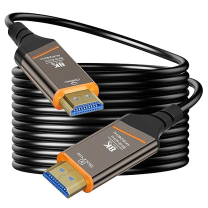 Fiber Optic HDMI Cable 150FT, 8K HDMI 2.1 Cable, High-speed 48Gbps, Support by DICEKOO