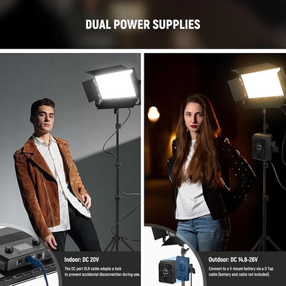 NEEWER 100W Bi Color LED Panel Video Light Kit, 960 LEDs 38600Lux@0.5m - Image 8