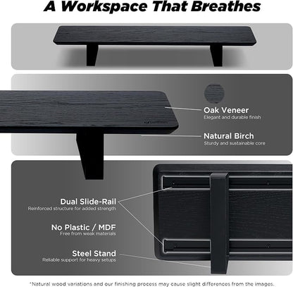 Moodular Wooden Monitor Stand 33.4” Desk Organizer - Image 3