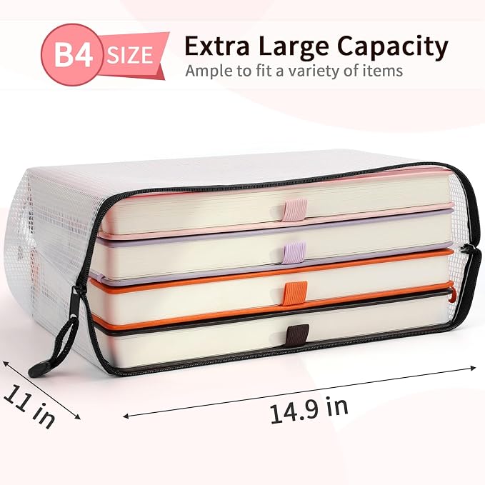 Umriox Mesh Zipper Pouch, 14.9x11.0 in, Extra Large Zipper Bags, Waterproof - Image 2