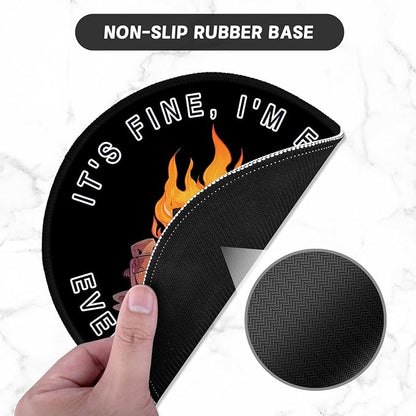 ITNRSIIET Round Mouse Pad with Stitched Edge Premium-Textured Waterproof - Image 3