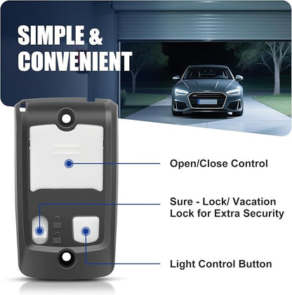 39165R GBWCSL2-BX Wall Garage Door Opener, Garage Door Openers Compatible - Image 5