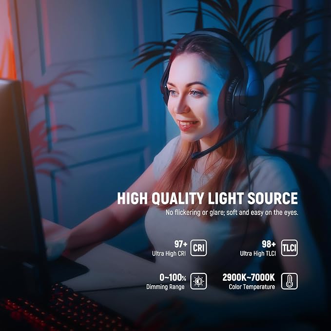 NEEWER GL1 PRO 15.5" Key Light Streaming Light, Video Light - Image 3