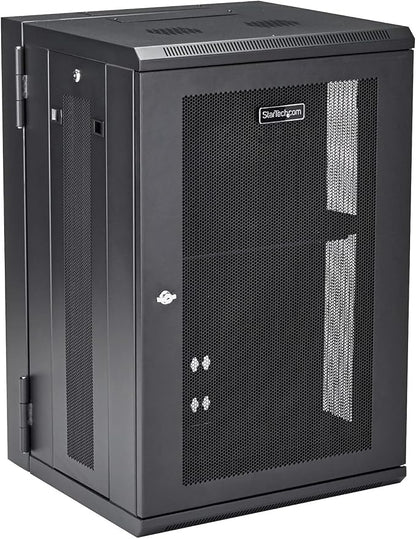 StarTech 4-Post 18U Wall Mount Network Cabinet w/ 1U Shelf, Ships Fully - Image 7