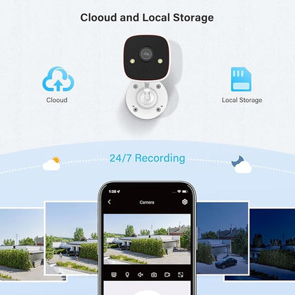 Jennov 2K WiFi Security Camera Indoor/Outdoor, Plug-in Home Surveillance Cam - Image 8