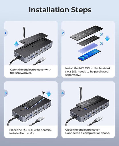 ORICO 8-in-1 USB C Docking Station - Image 8