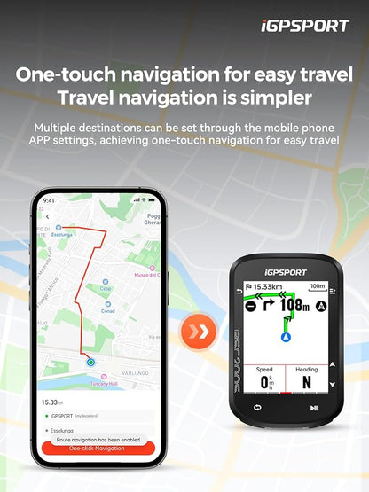 iGPSPORT BSC200S GPS Bike Computer, Wireless Route Navigation 2.4'' Screen - Image 8