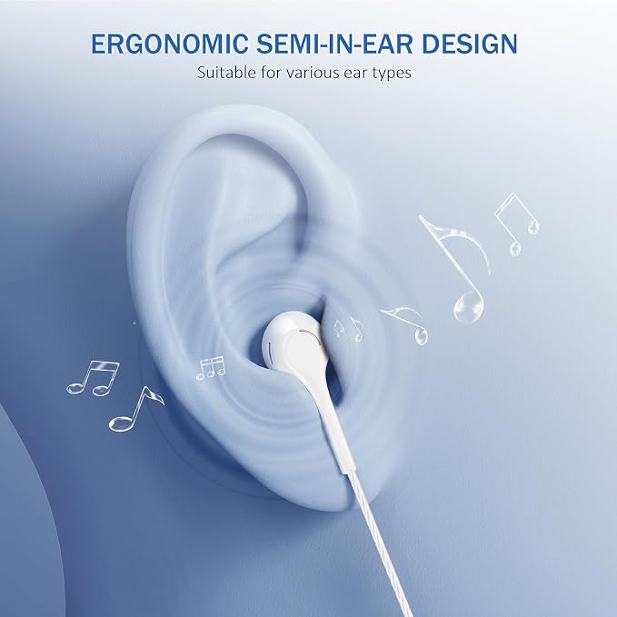 Earbuds Headphones with Microphone Pack of 5, Noise Isolating Wired Earbuds - Image 5