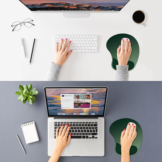 ITNRSIIET Ergonomic Mouse Pad, Cushioned Gel Wrist Rest, Non-Slip Base - Image 2