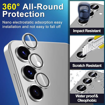 for Samsung Galaxy S24 FE Camera Lens Protector, Individual Metal Ring Tempered - Image 3