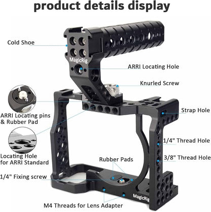 A7iii / A7riii Full Camera Cage Rig and ARRI Locating Top Handle, - Image 2