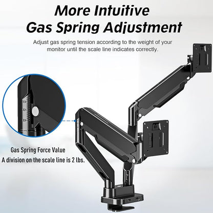 MOUNTUP Dual Monitor Mount Fits Max 39'' Screen, Ultrawide Dual Monitor Desk - Image 4