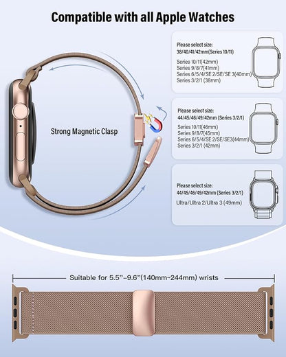 Stretchy Band Compatible with Apple Watch Bands 40mm 38mm 41mm 42mm 44mm 45mm - Image 5