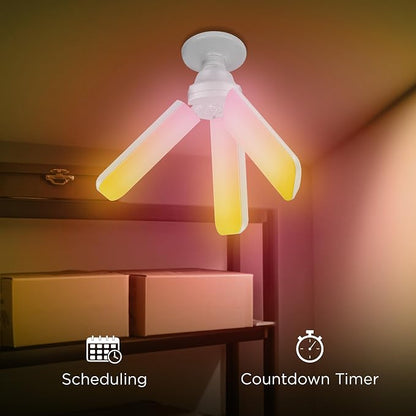 Feit Electric Smart LED Garage Light, 4000 Lumens RGBW Color Changing - Image 3