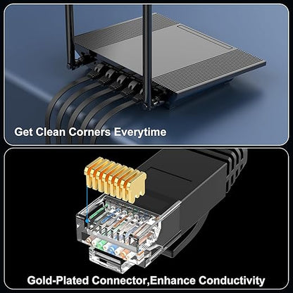 Cat 6 Ethernet Cable 60 ft, Indoor&Outdoor, High Speed 10Gbps Flat Internet - Image 5