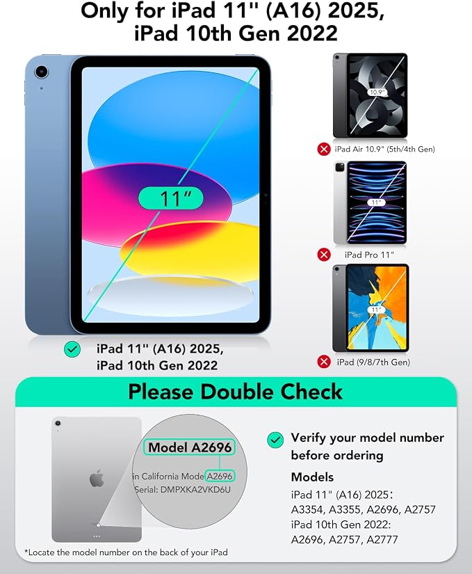 ESR for iPad 11th/10th Gen Flex Keyboard Case, Ultra-Light Magnetic Detachable - Image 2