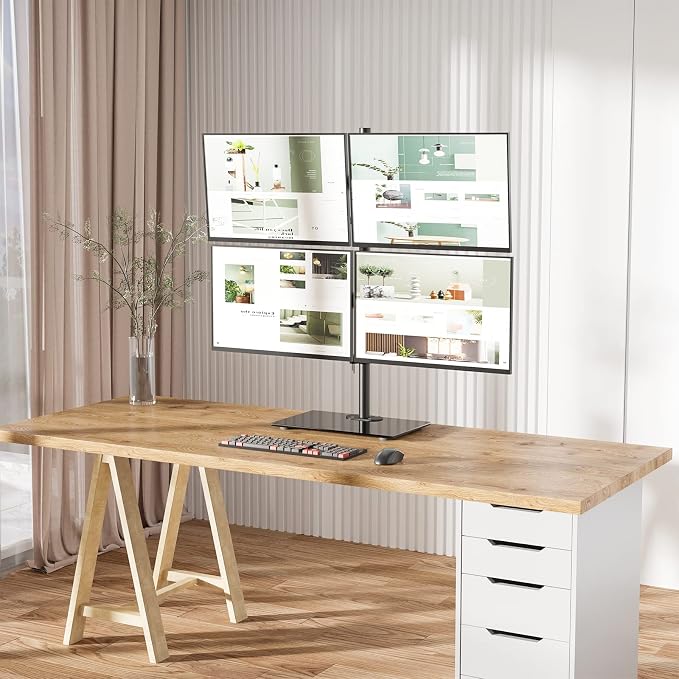 WALI Freestanding Quad Monitor Mount - Image 7