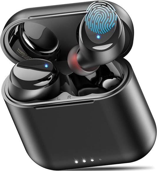 TOZO T6 Wireless Earbuds, Stereo Sound in Ear Headphones, 50 Hours Playtime by TOZO