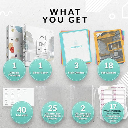 Home Organizer Binder 8.5x11, Household Planner, Organize Your Property & - Image 2