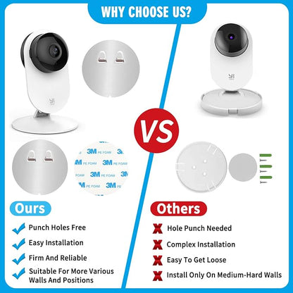 4 Pack Indoor Wall Mount for Yi Home Security Camera, No Punching, Extremely - Image 4