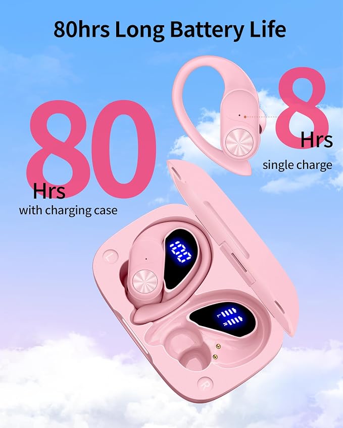 PocBuds Bluetooth Headphones Wireless Earbuds 80hrs Playtime Wireless Charging - Image 2