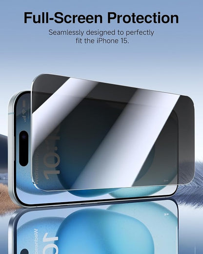 SMARTDEVIL 2 Pack for iPhone 15 Privacy Screen Protector, Military Grade - Image 7