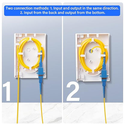 Fiber Optic Terminal Junction Box 2 Ports Fiber Panel Desktop Box - Image 4