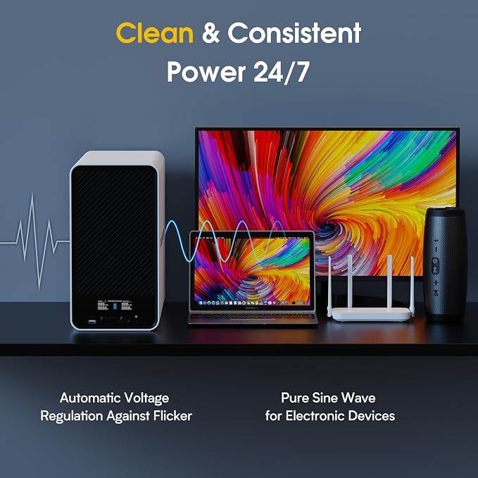 2000VA/1600W Pro Lithium UPS Battery Backup and Surge Protector, Backup Battery - Image 3