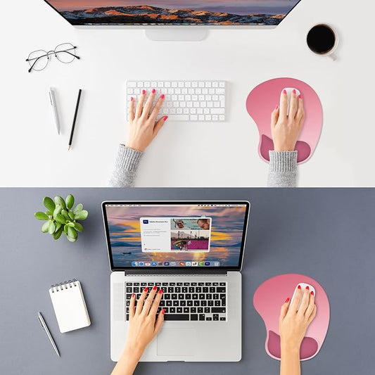 ITNRSIIET Ergonomic Mouse Pad, Cushioned Gel Wrist Rest, Non-Slip Base - Image 2