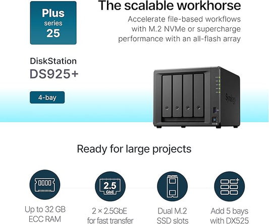 Synology 4-Bay DiskStation DS925+ - Image 2
