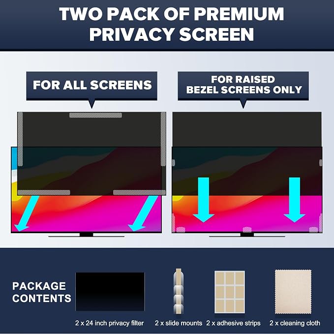 HD Computer Privacy Screen 24 inch, Upgraded Computer Privacy Screen - Image 7