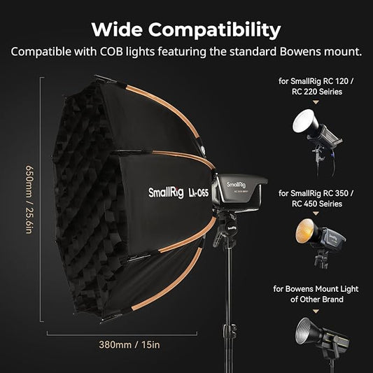 SmallRig LA-O65 Octagonal Softbox, 65cm/25.6in Quick Release Softbox - Image 2